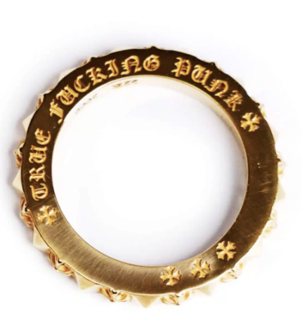 Chrome Heart 22K GOLD TRUE FUCKING PUNK RING
