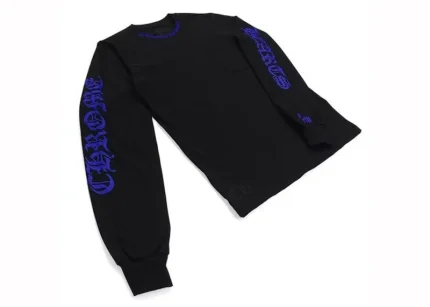 Chrome Hearts 1988 Neck Logo Long Sleeve T-shirt Black/Blue
