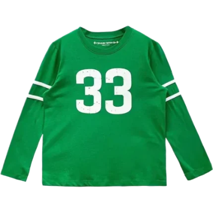 Chrome Hearts 33 Horseshoe Logo Green Long Sleeves Tee