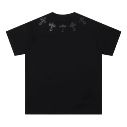 Chrome Hearts 5 Black Leather Patch T-Shirt black