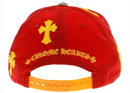 Chrome Hearts 5 Panel Baseball Cap Cherry