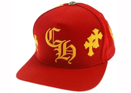 Chrome Hearts 5 Panel Baseball Cap Cherry