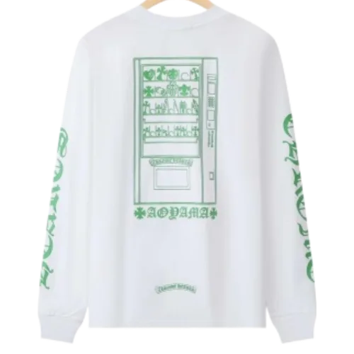 Chrome-Hearts-Aodama-Long-Sleeve-T-shirt-1 Chrome Hearts Aoyama Green Logo Long Sleeve T-Shirt