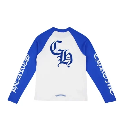 Chrome Hearts CH Baseball Shirt White/Blue