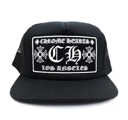 Chrome Hearts CH Los Angeles Trucker Hat Black/Black