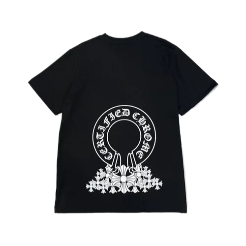 Chrome-Hearts-Certified-Chrome-Horseshoe-Tee-Black-1 Manche Courte Chrome Hearts X Drake Certified Lover Boy T-Shirt