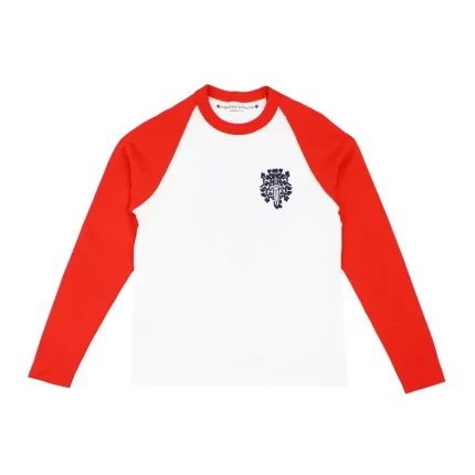 Chrome Hearts Dagger Baseball Shirt White/Red