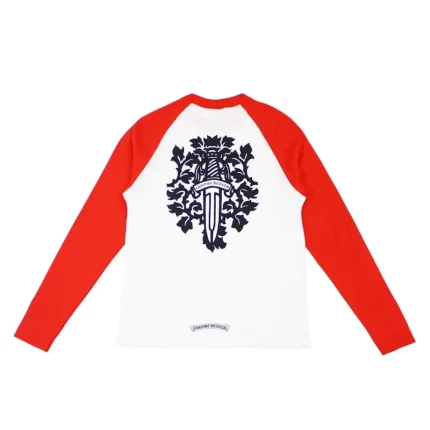Chrome Hearts Dagger Baseball Shirt White/Red
