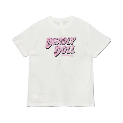 Chrome Hearts Deadly Doll Cemetery Cross T-Shirt White