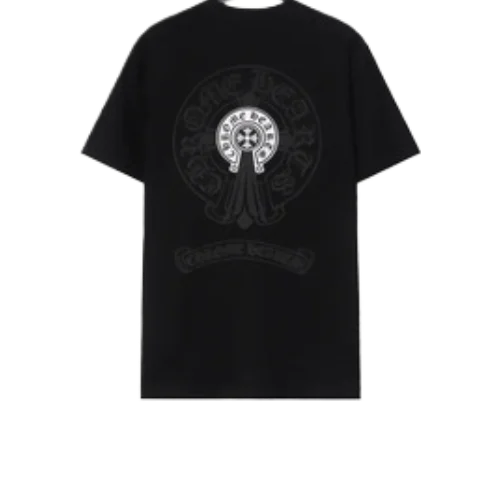 Chrome-Hearts-Different-Logo-With-Cross-Black-T-Shirt-1 Chrome Hearts T-Shirt Custom Cross Logo Black
