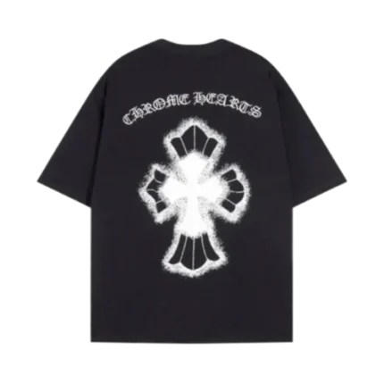 Chrome Hearts Embroidery Leather Cross Patch T-Shirt