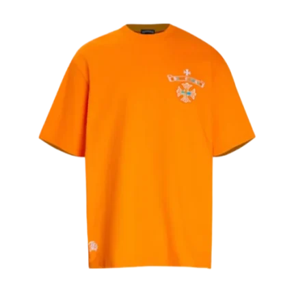 Chrome Hearts 3 to 4 Embroidery Color Logo Orange T-Shirt