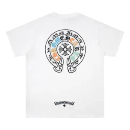 Chrome Hearts Multicolor Embroidery Logo White T-Shirt