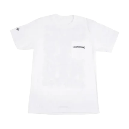 Chrome Hearts Dagger Logo White Drop Sleeve Tee