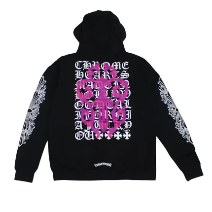 Chrome Hearts Eye Chart Dagger Zip-Up Hoodie Black