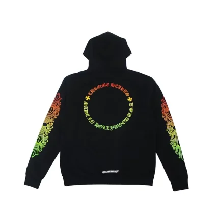 Chrome Hearts Floral Sleeve Gradient Made In Hollywood Hoodie Black/Gradient