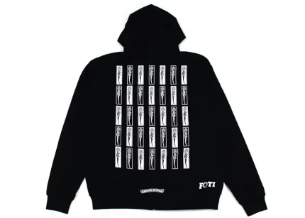 Chrome Hearts Foti Jarvis Block Zip Up Hoodie Black