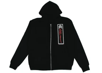 Chrome Hearts Foti Jarvis Block Zip Up Hoodie Black