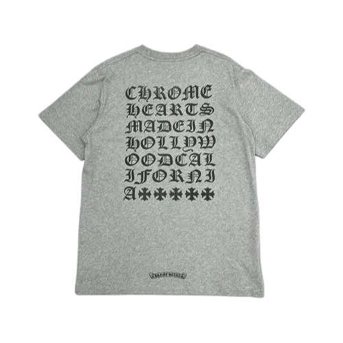 Chrome-Hearts-Grey-Horseshoe-Tee-1 Chrome Hearts Grey Horseshoe T-Shirt