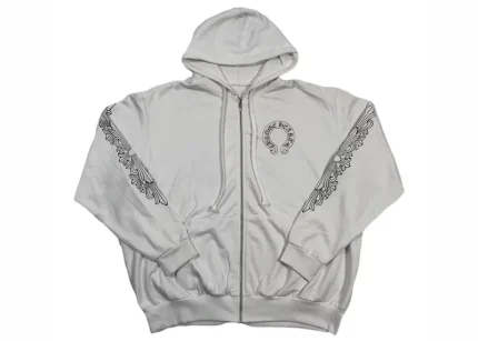Chrome Hearts Horseshoe Floral Zip Up Hoodie