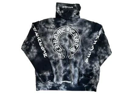 Chrome Hearts Horseshoe Hoodie Black Tie Dye