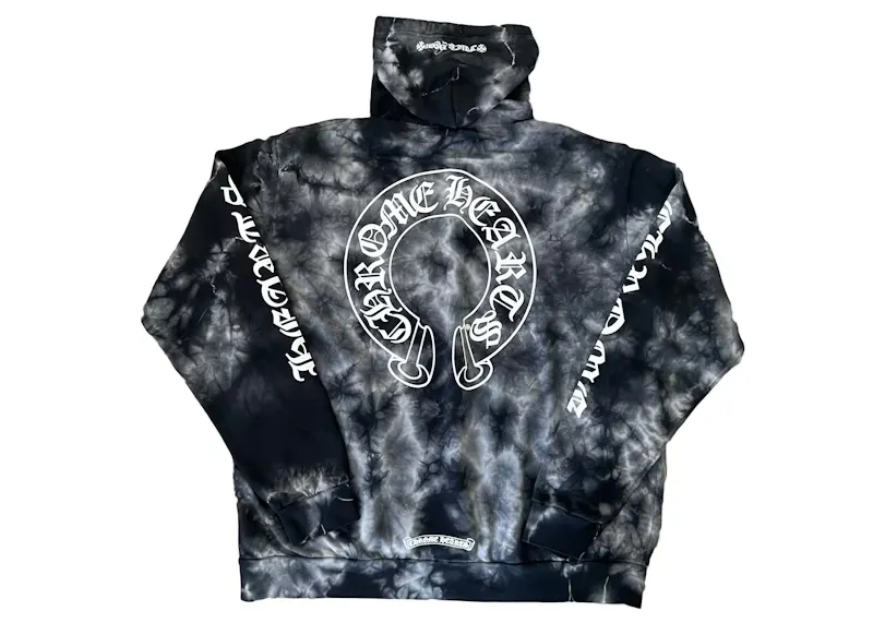 Chrome-Hearts-Horseshoe-Hoodie-Black-Tie-Dye Chrome Hearts Horseshoe Hoodie Black Tie Dye