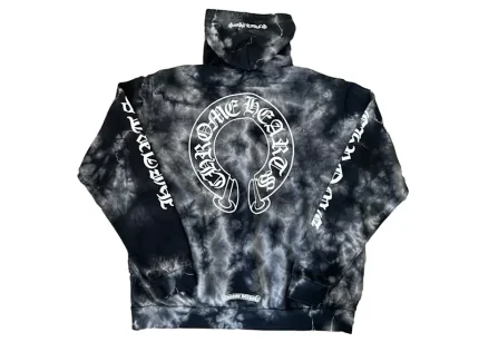 Chrome Hearts Horseshoe Hoodie Black Tie Dye