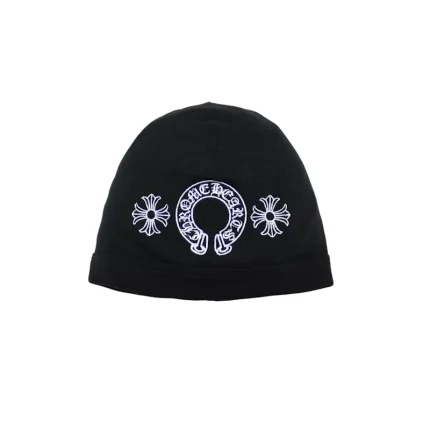 Chrome Hearts Horseshoe Skull Cap Beanie Black