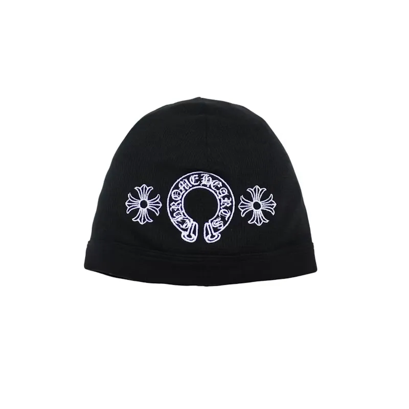 Chrome Hearts Horseshoe Skull Cap Beanie Black Chrome Hearts Horseshoe Skull Cap Beanie Black