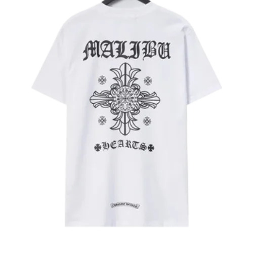Chrome-Hearts-Logo-Maliba-Hearts-White-T-Shirt-1 Chrome Hearts Logo Maliba Hearts T-Shirt