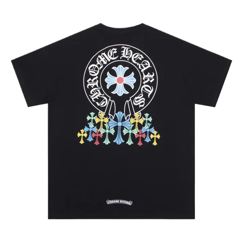 Chrome-Hearts-Logo-With-Multypal-Cross-Black-T-Shirt-1 Chrome Hearts Multi-Cross Logo T-Shirt