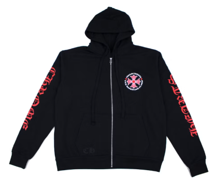 Chrome Hearts Made In Hollywood Plus Cross Zip Up Hoodie