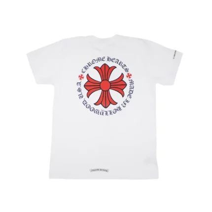 Chrome Hearts Made in Hollywood Plus Cross T-shirt White/Red