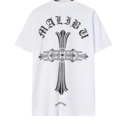 Malibu Chrome Hearts T-Shirt with Cross Logo White