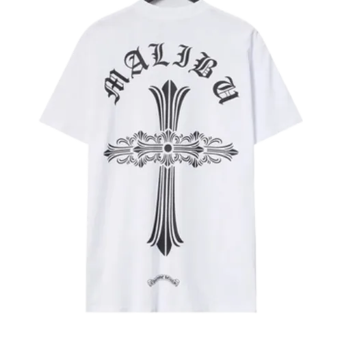 Chrome-Hearts-Maliba-With-Cross-Black-T-Shirt-2 Malibu Chrome Hearts T-Shirt with Cross Logo White
