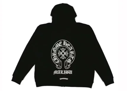 Chrome Hearts Malibu Exclusive Horseshoe Zip-Up Hoodie (Sleeveless Design) Black