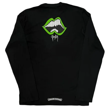 Chrome Hearts Matty Boy Green Chomper Long Sleeve Tee Black