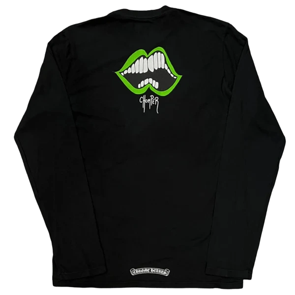 Chrome-Hearts-Matty-Boy-Green-Chomper-Long-Sleeve-Tee-Black-1 Chrome Hearts Matty Boy Green Chomper Long Sleeve Tee Black