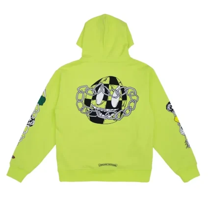 Chrome Hearts Matty Boy Link Hoodie Lime Green