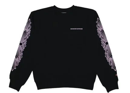 Chrome Hearts Matty Boy Shoulder Logo Crewneck Black/Pink