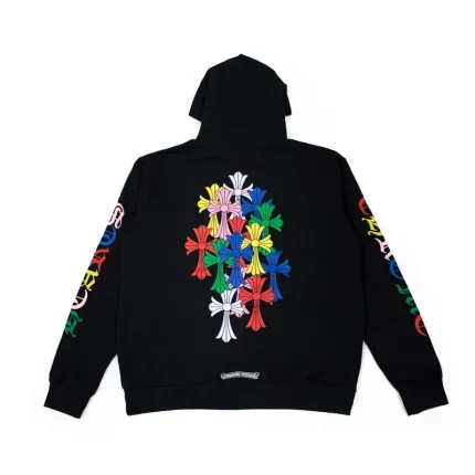 Chrome Hearts Multi Color Cross Cemetery Hoodie Black