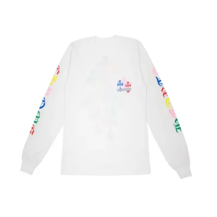 Chrome Hearts Multi Color Cross Cemetery L/S T-shirt White