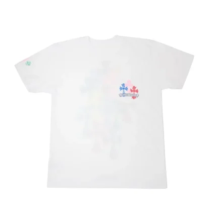 Chrome Hearts Multi Color Cross Cemetery T-shirt White