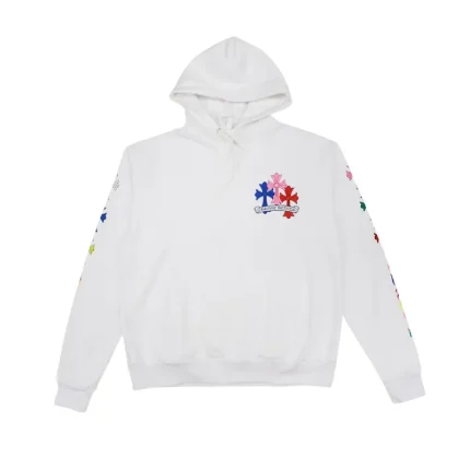 Chrome Hearts Multi Color Cross Hoodie White