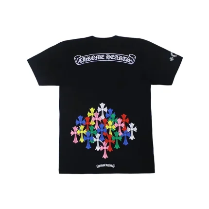 Chrome Hearts Multi Color Cross Cemetery T-shirt Black