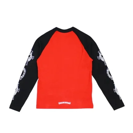 Chrome Hearts Neck Logo Baseball Shirt Red/Black