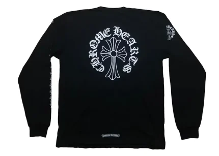Chrome Hearts Neck Logo Cross Sleeve L/S T-shirt Black