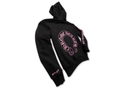 Chrome Hearts Online Exclusive Horse Shoe Hoodie Black/Pink