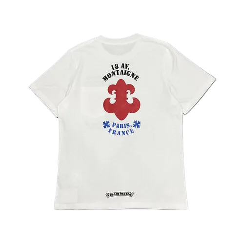 Chrome-Hearts-Paris-France-Fleur-Logo-White-Tee-1 Chrome Hearts Paris France Fleur Logo T-Shirt