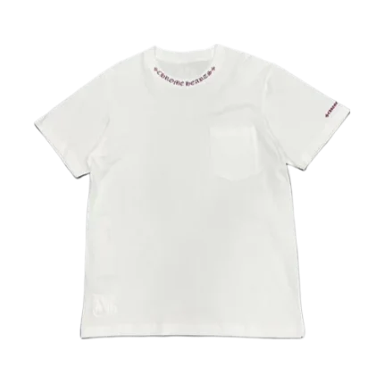 Chrome Hearts Purple Neck Logo Pocket T-Shirt